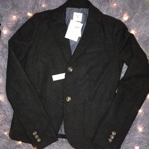Gap Academy Wool Blazer in Dark Grayish Black